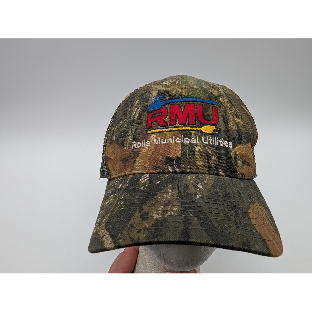 Outdoor Cap RMU Rolla Municipal Utilities Camo Mesh Back Trucker Hat Adjustable